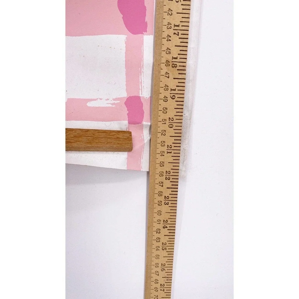 Vintage First Editions Wallpaper 29" x 22" 1 Roll Panel MCM Pink Tartan 70s - Picture 6 of 6